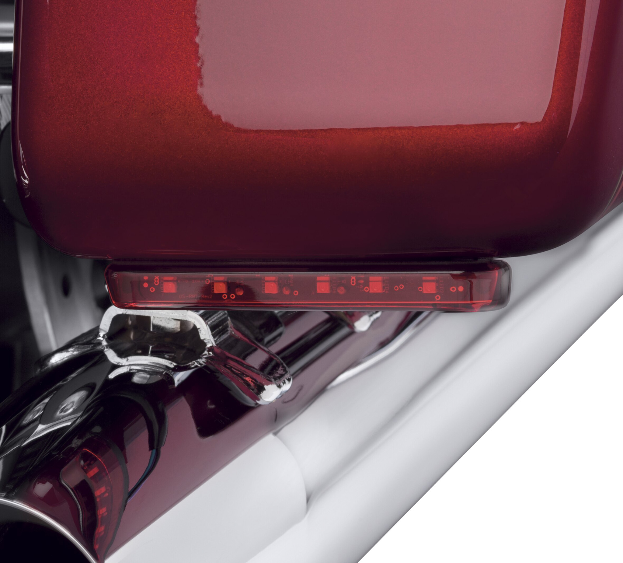 Electra Glo™ Stealth Auxiliary LED Run/Brake/Turn Lamp – Red Lens