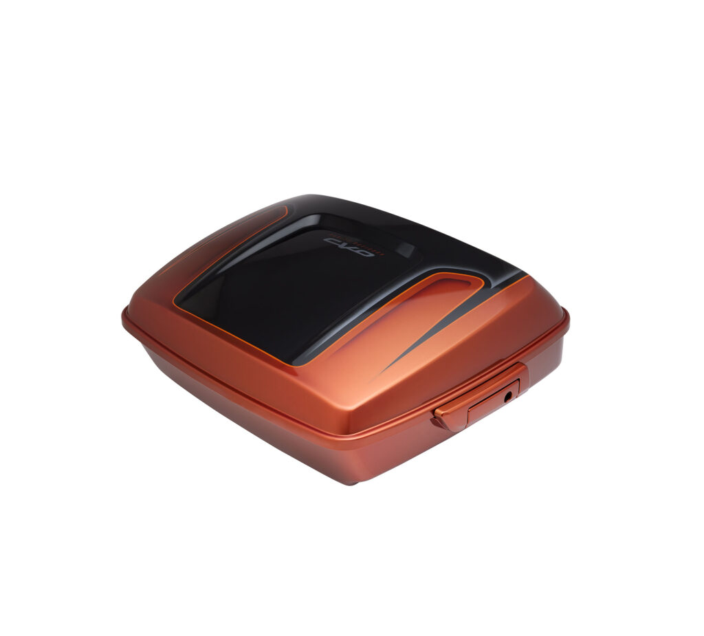 Color-Matched Chopped Tour-Pak Luggage –  Whiskey Neat/Raven Metallic